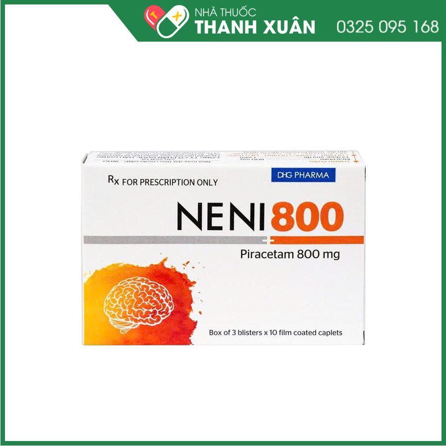 NENI 800mg thuốc điều trị chóng mặt, đau đầu, suy giảm trí nhớ, kém tập chung